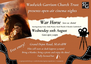 Screenshot of the event poster for War Horse